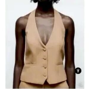 NEW Jason Wu Backless Tan Halter Vest, size small